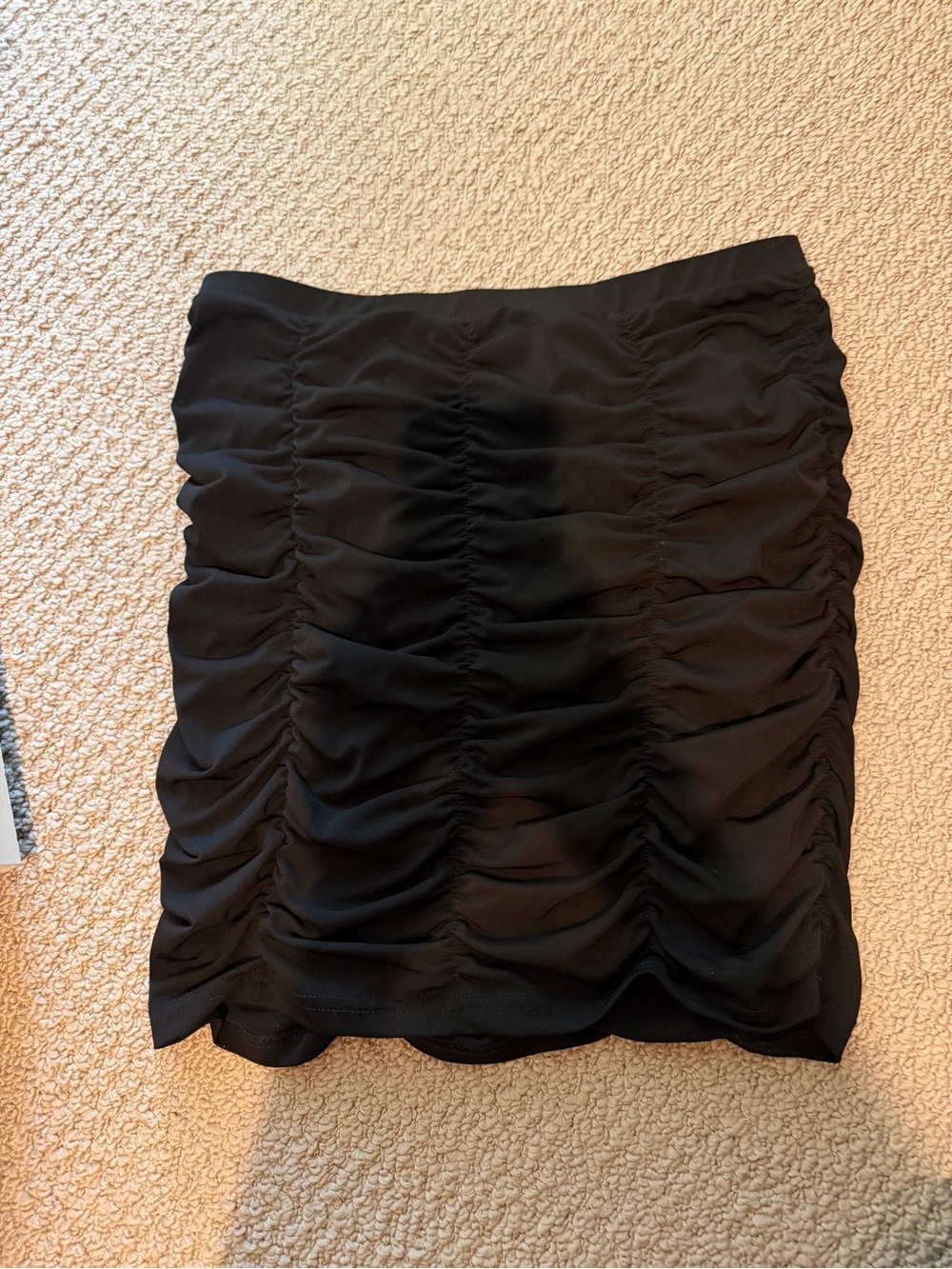 Noisy May Black Ruched Mini Skirt